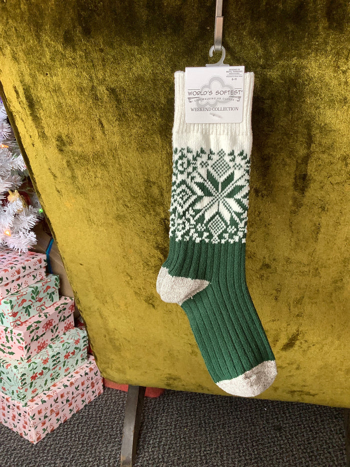 World's Softest Holiday Crew Socks