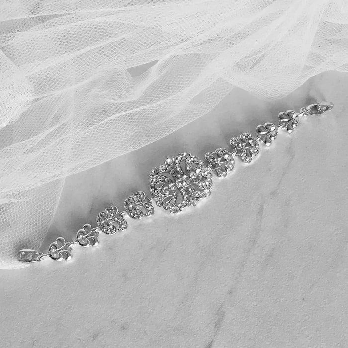 Wedding Jewelry - Cubic Zirconia Bridal Bracelet - Available in Silver and Gold